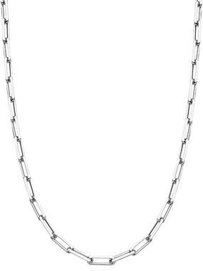 925 Sterling Silver Paperclip Necklace for Women & Men - Elegant Minimalist